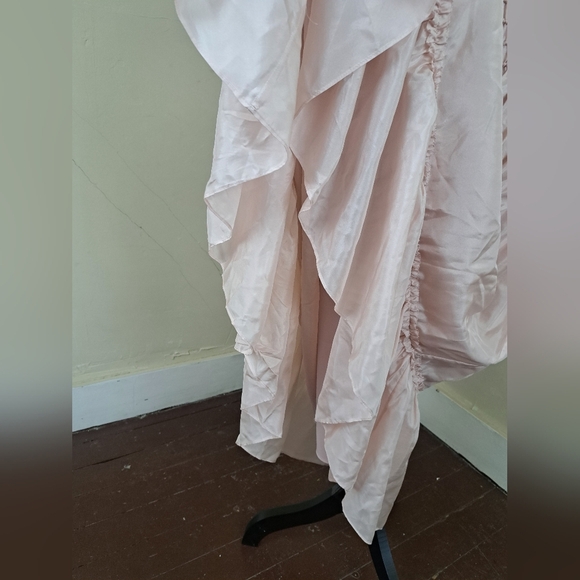 Tory Burch CORDED Silk SKIRT Iced Pink Size 8 - Picture 4 of 16